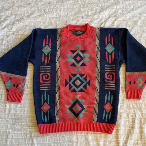 Cabin Creek Sweaters - Vintage 70’s Aztec Ski Sweater sz M USA